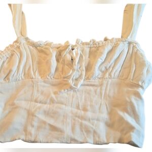 Urban Outfitters Crop Tank Top White Size Med